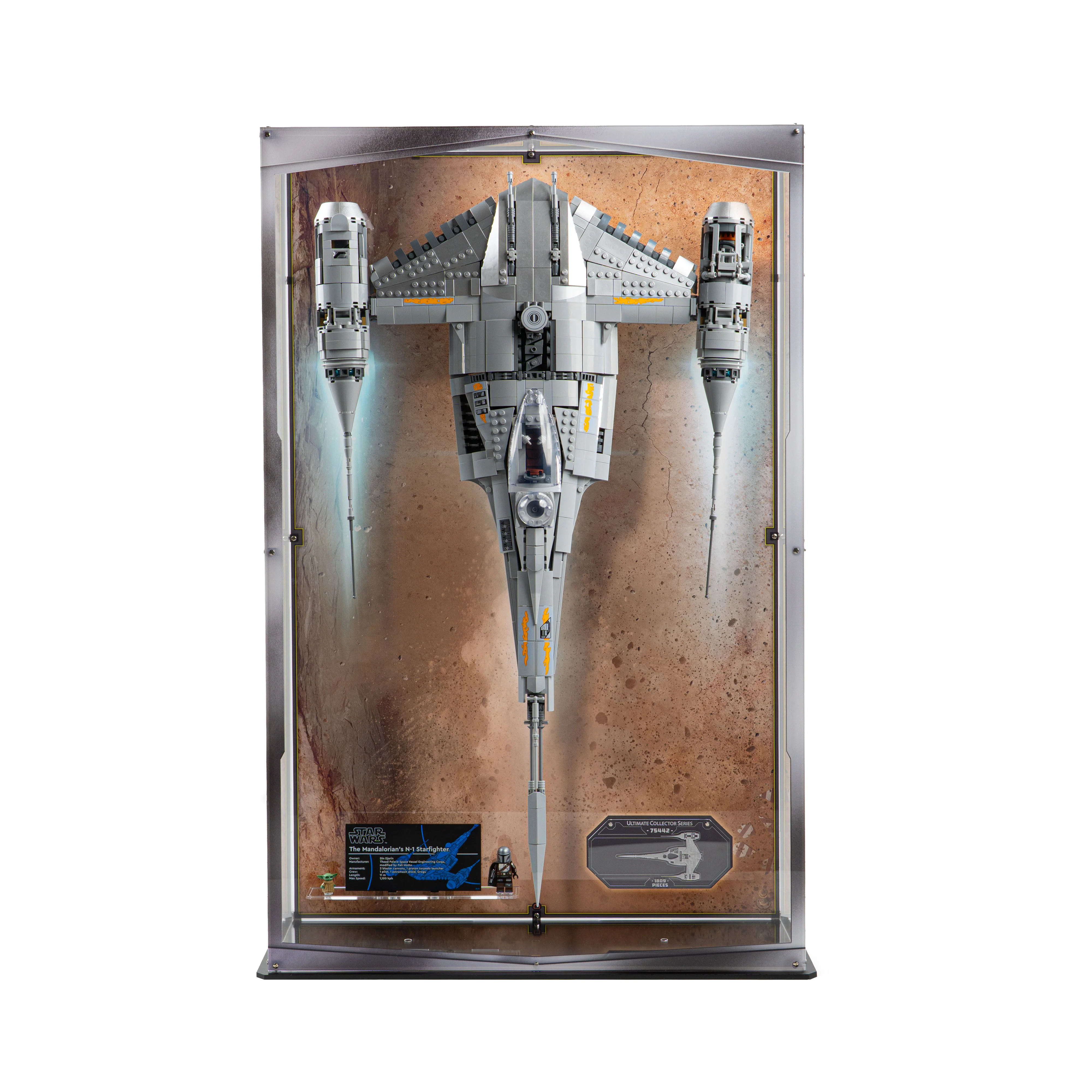 Wall Mountable Display Case for LEGO® Star Wars™ The Mandalorian's N-1 Starfighter™ (75442) - Image 4