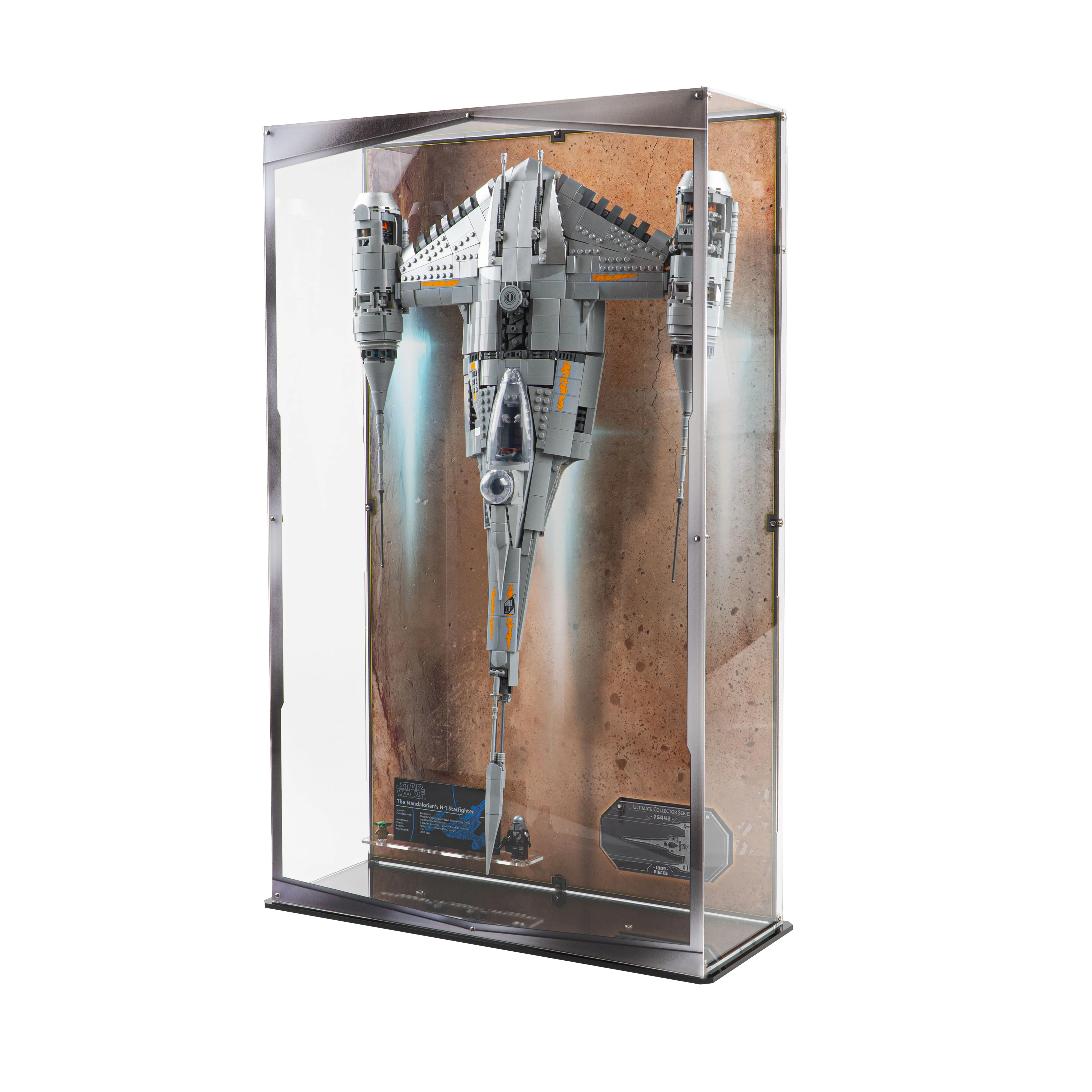 Wall Mountable Display Case for LEGO® Star Wars™ The Mandalorian's N-1 Starfighter™ (75442) - Image 6