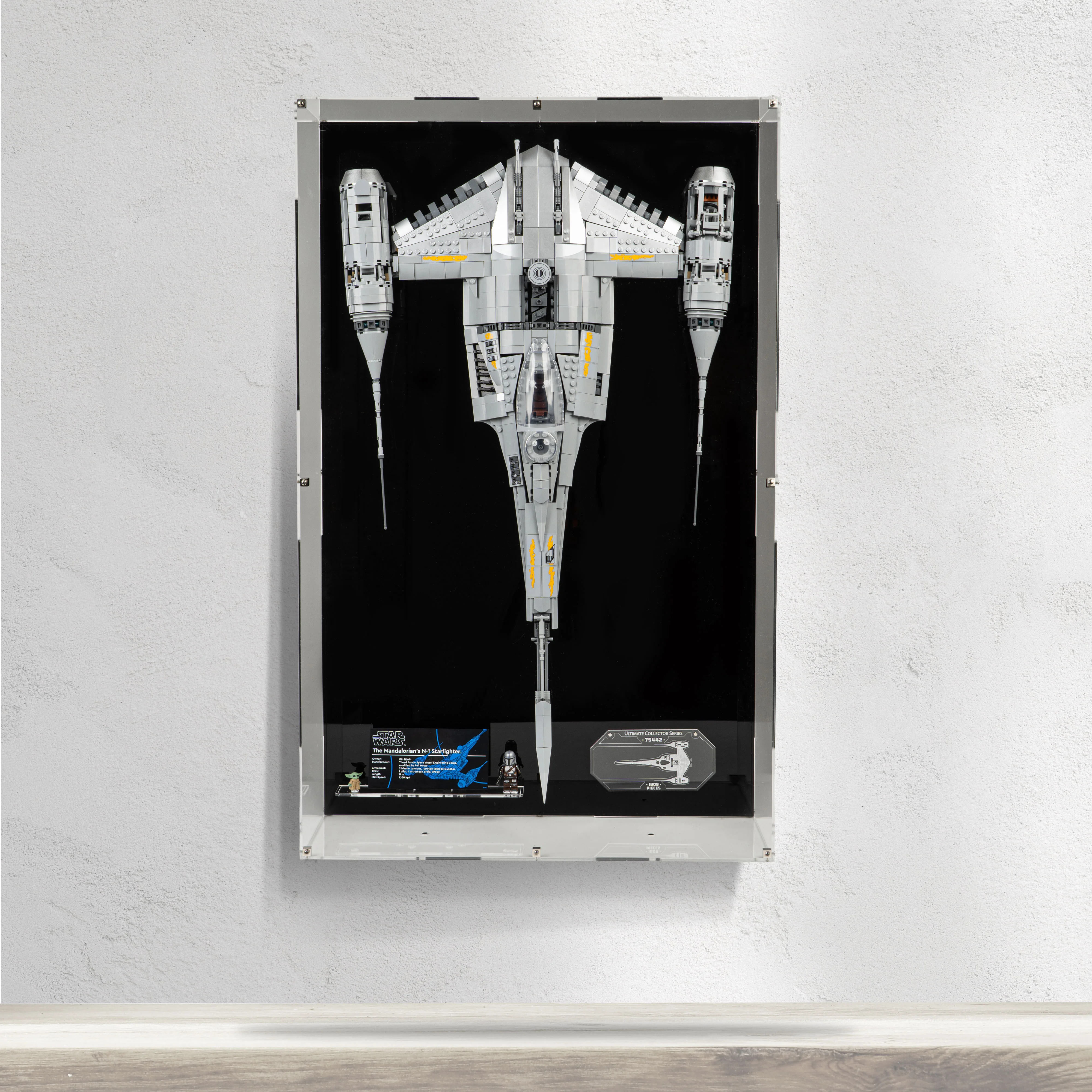 Wall Mountable Display Case for LEGO® Star Wars™ The Mandalorian's N-1 Starfighter™ (75442) - Image 7