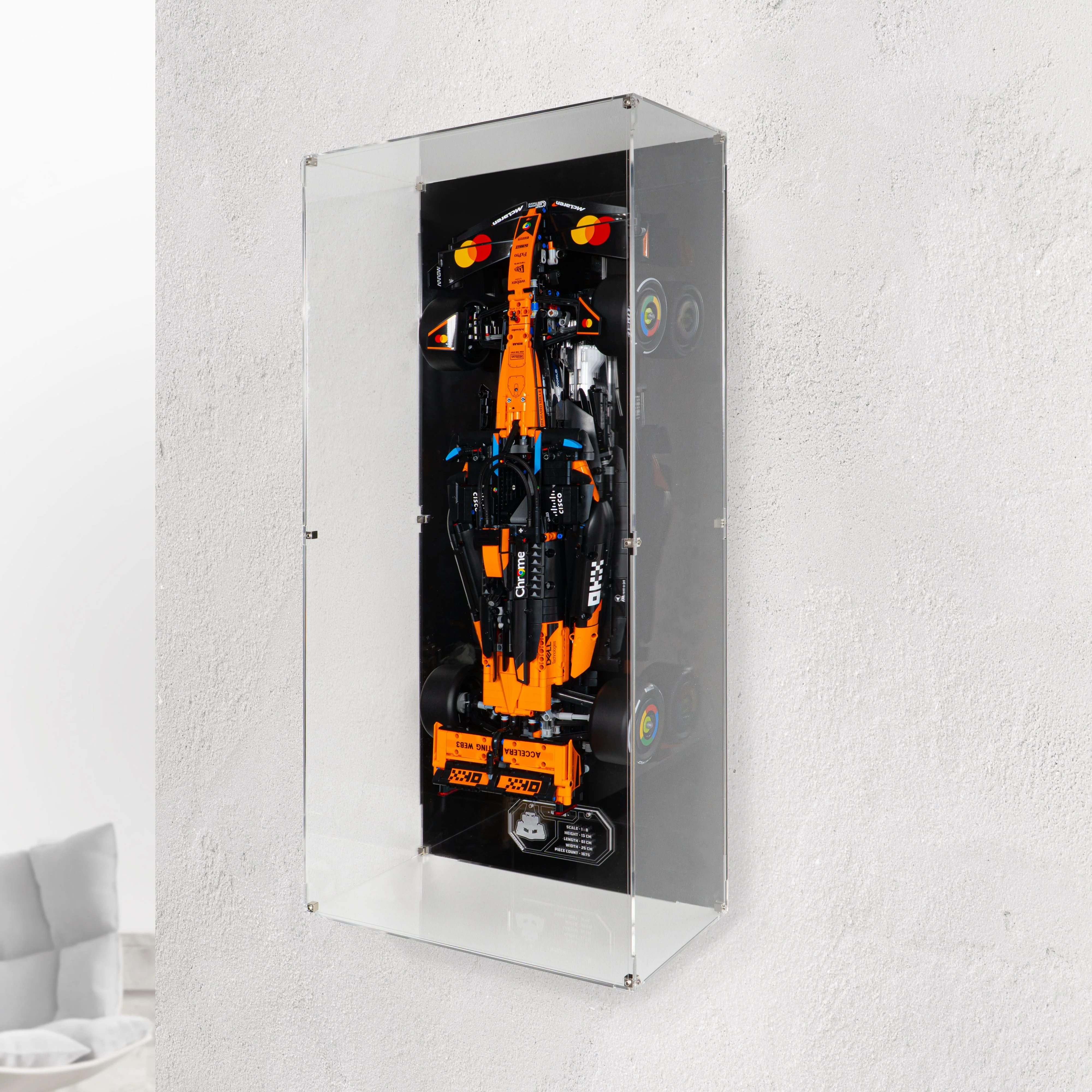 Wall Mounted Display Case for LEGO® Technic McLaren MCL39 F1® Car (42228)