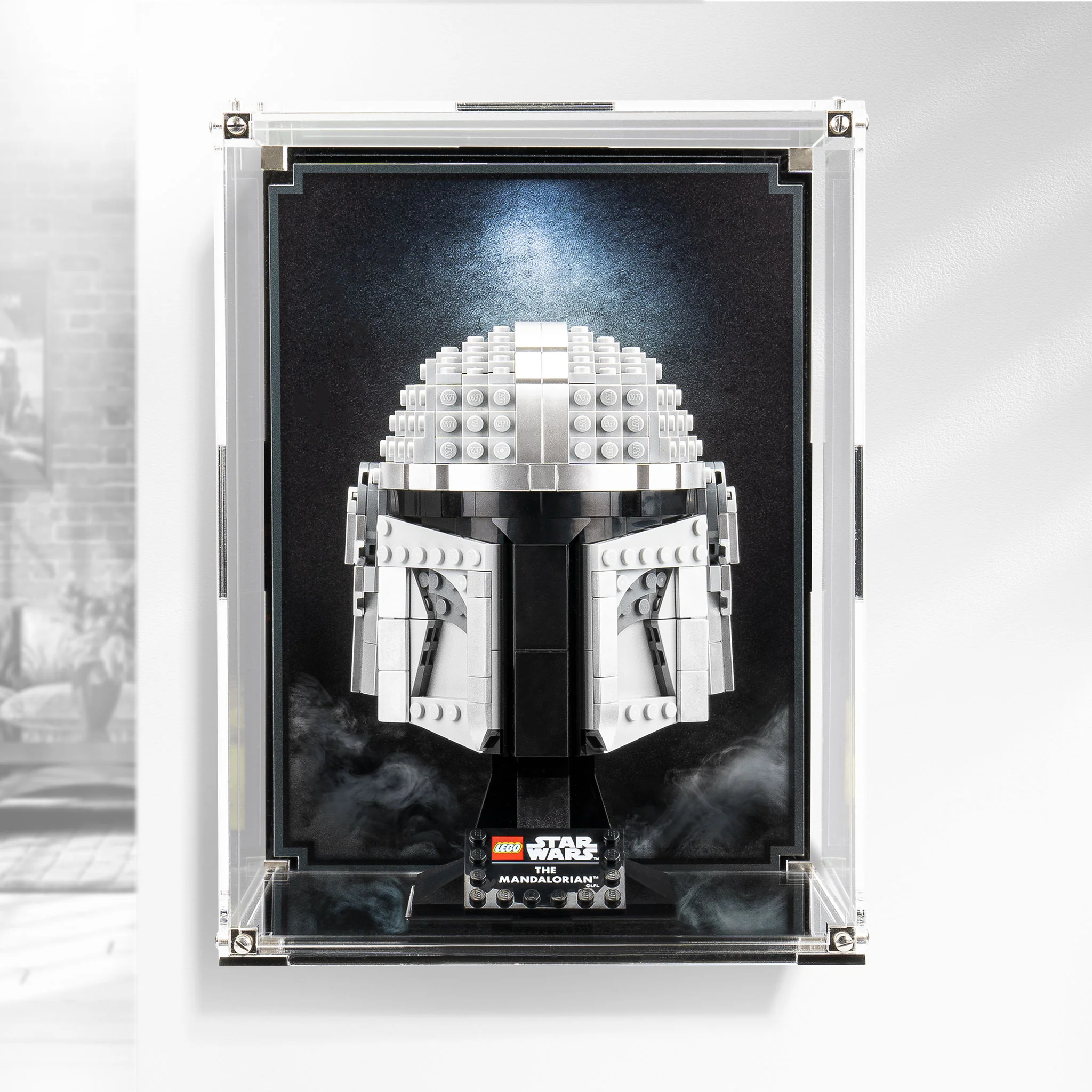 Wall Mounted Display Case for LEGO® The Mandalorian™ Helmet (75328)