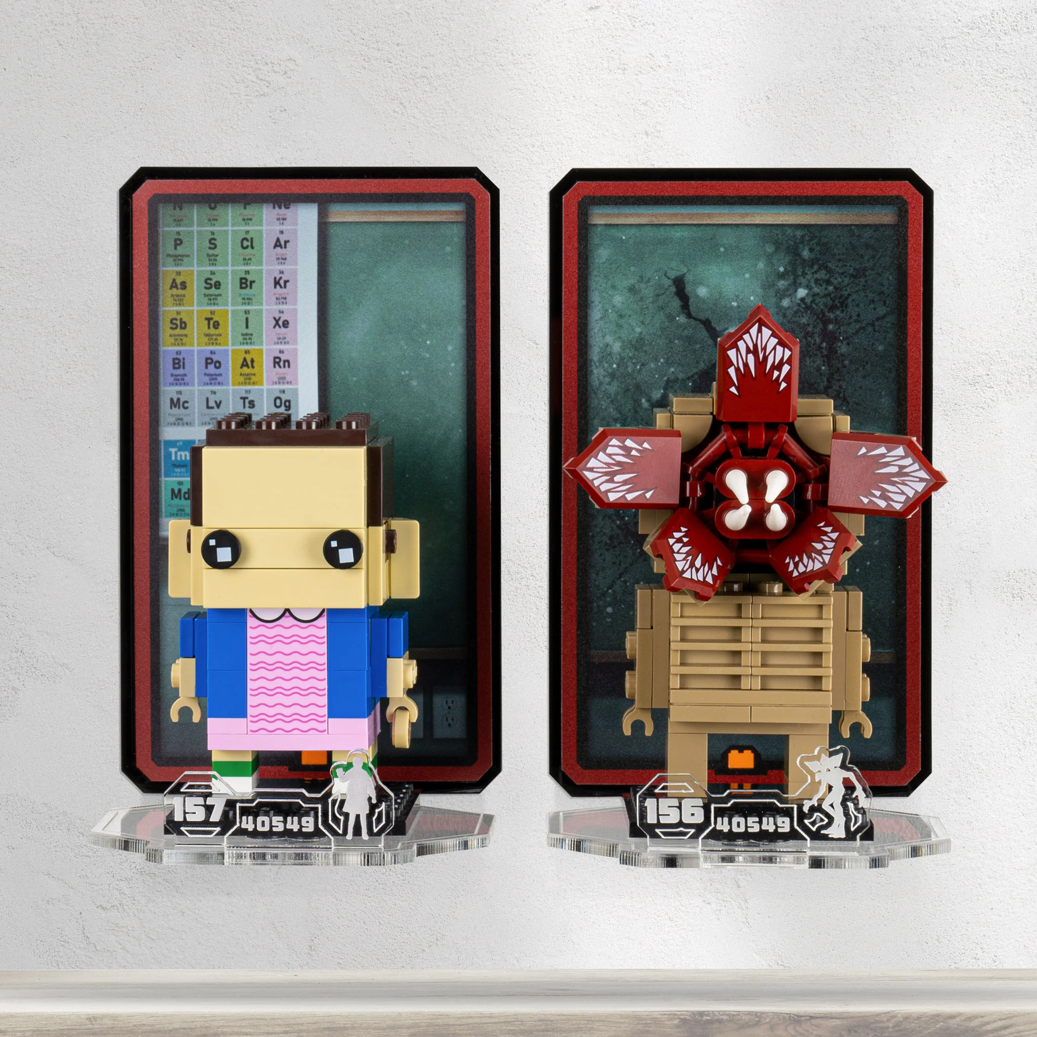 Wall Mounted Display for LEGO® Brickheadz Demogorgan & Eleven (40549)
