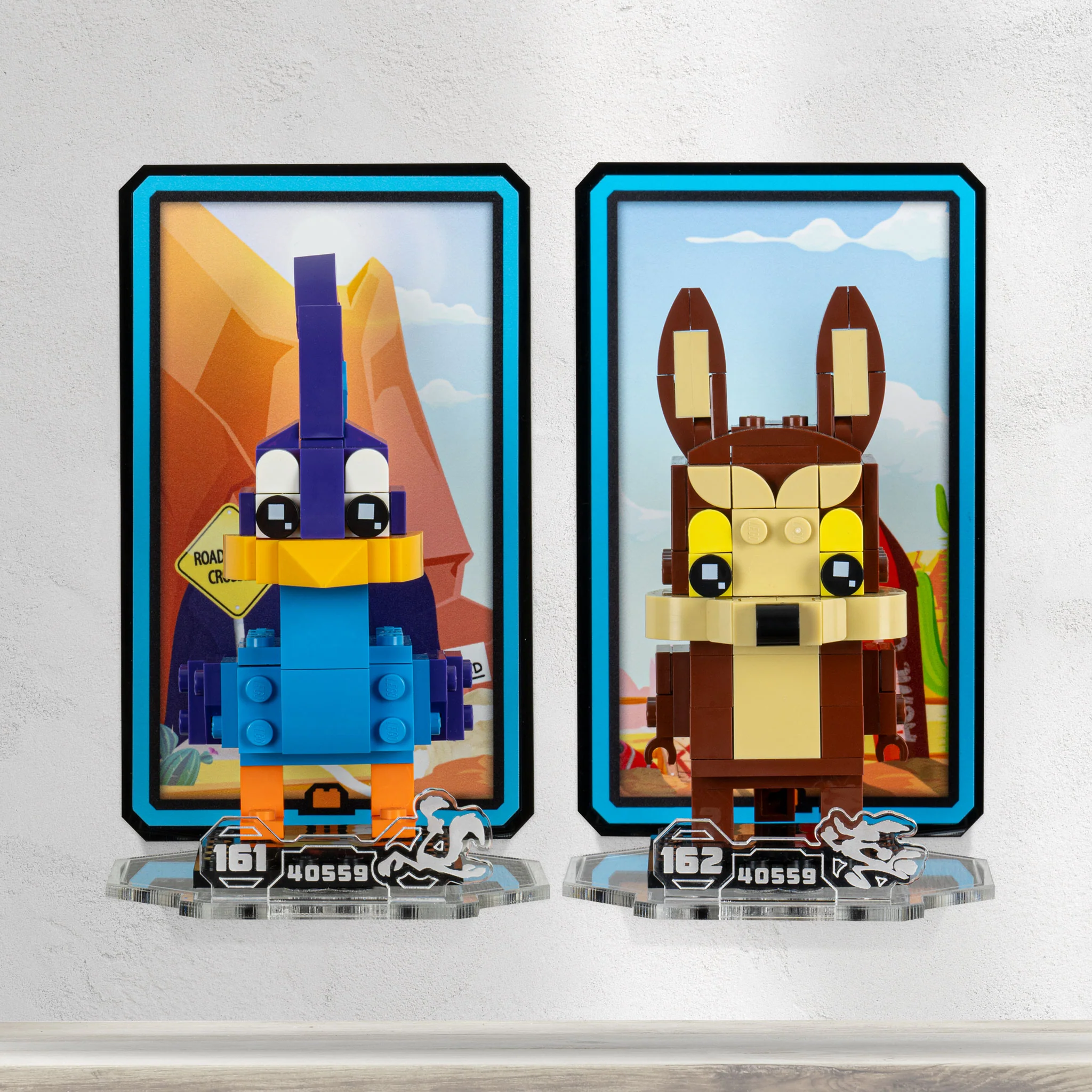 Wall Mounted Display for LEGO® Brickheadz Road Runner & Wile. E. Coyote (40559)