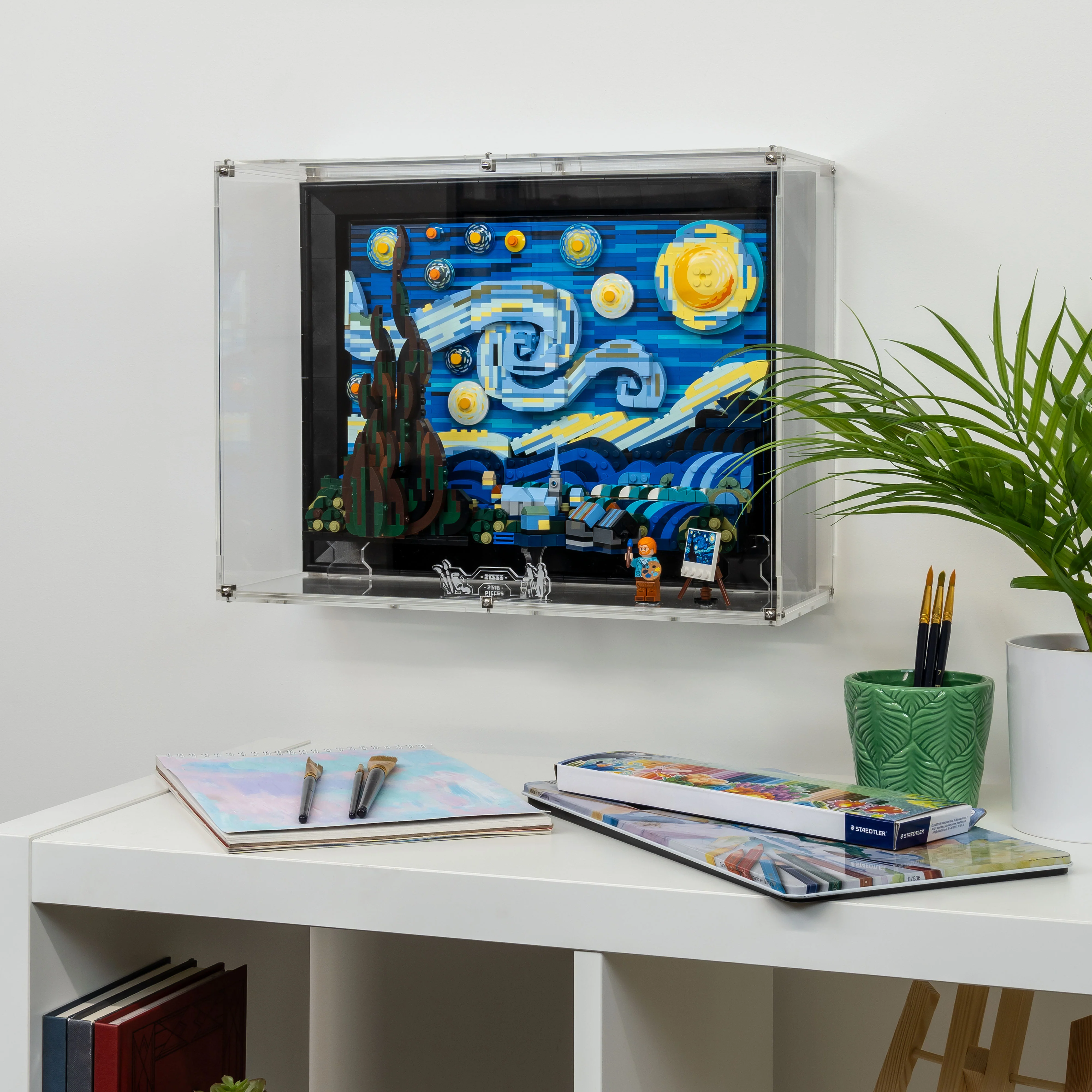 Wall Mounted Display Case for LEGO® Ideas: The Starry Night (21333) - Image 2