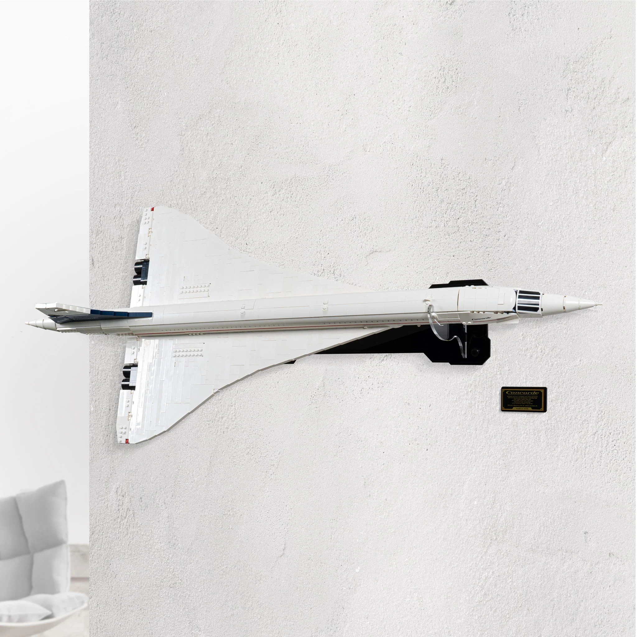Wall mounted Display Stand for LEGO® Icons: Concorde (10318)