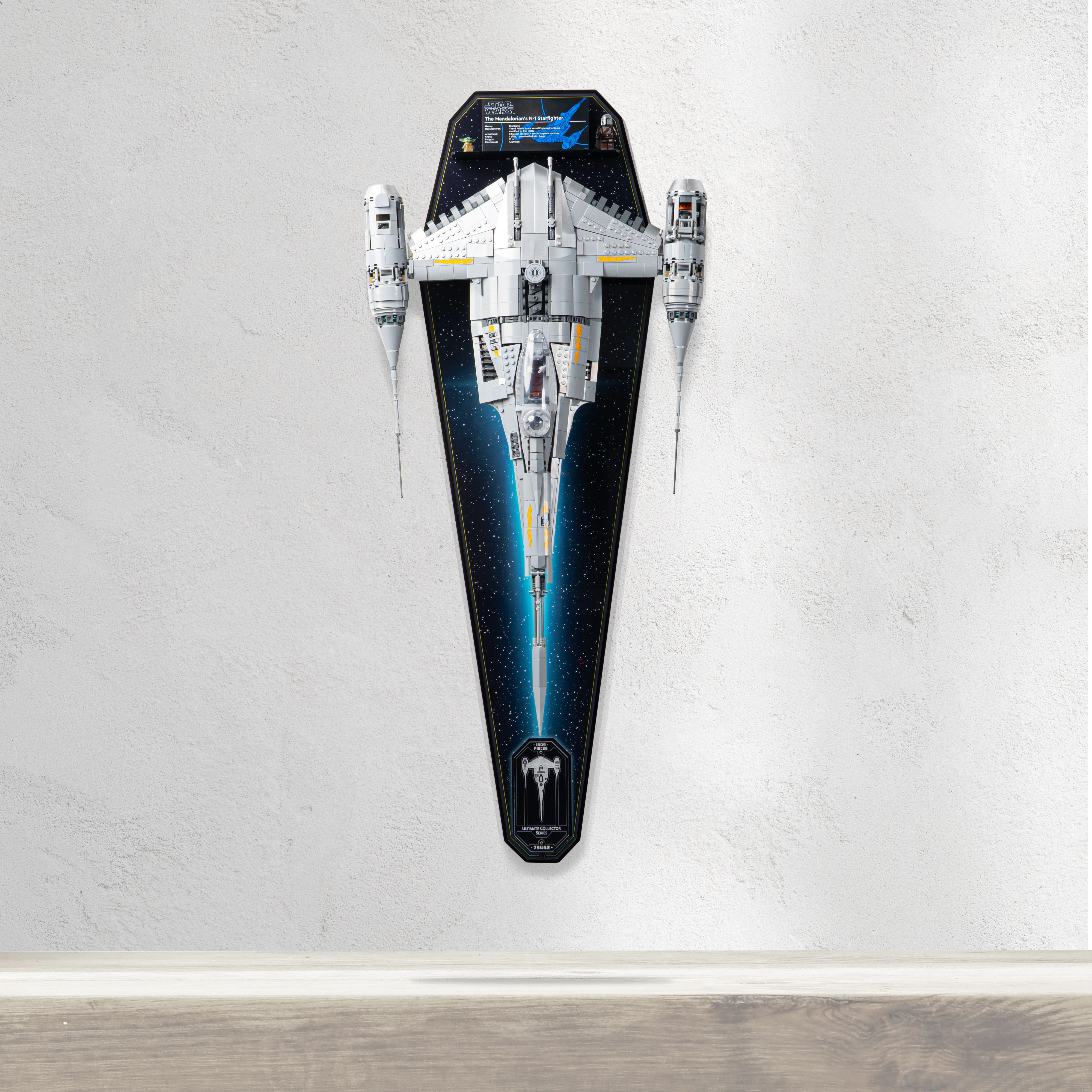 Wall Mounted Display Stand for LEGO® Star Wars™ The Mandalorian's N-1 Starfighter™ (75442) - Image 3