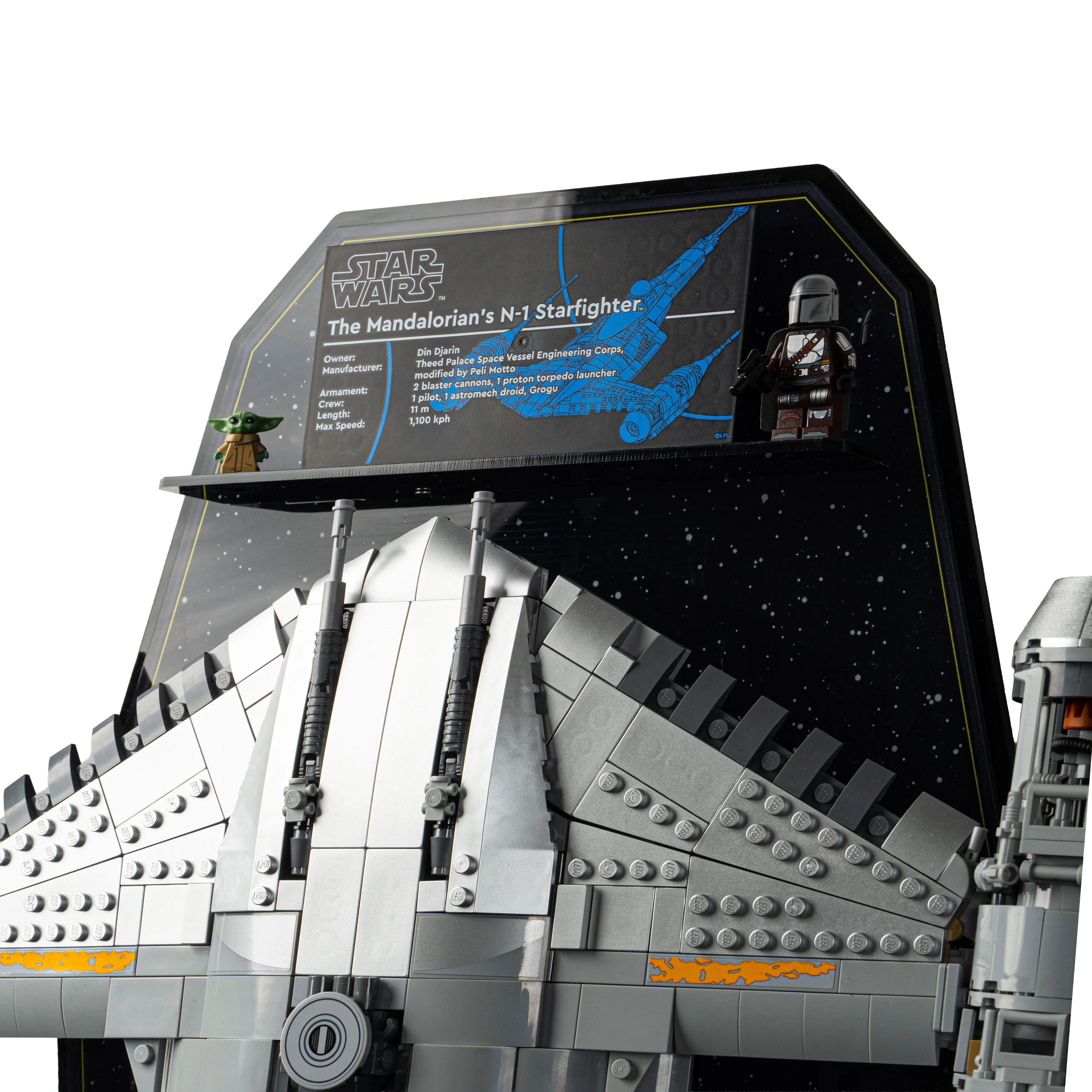 Wall Mounted Display Stand for LEGO® Star Wars™ The Mandalorian's N-1 Starfighter™ (75442) - Image 6
