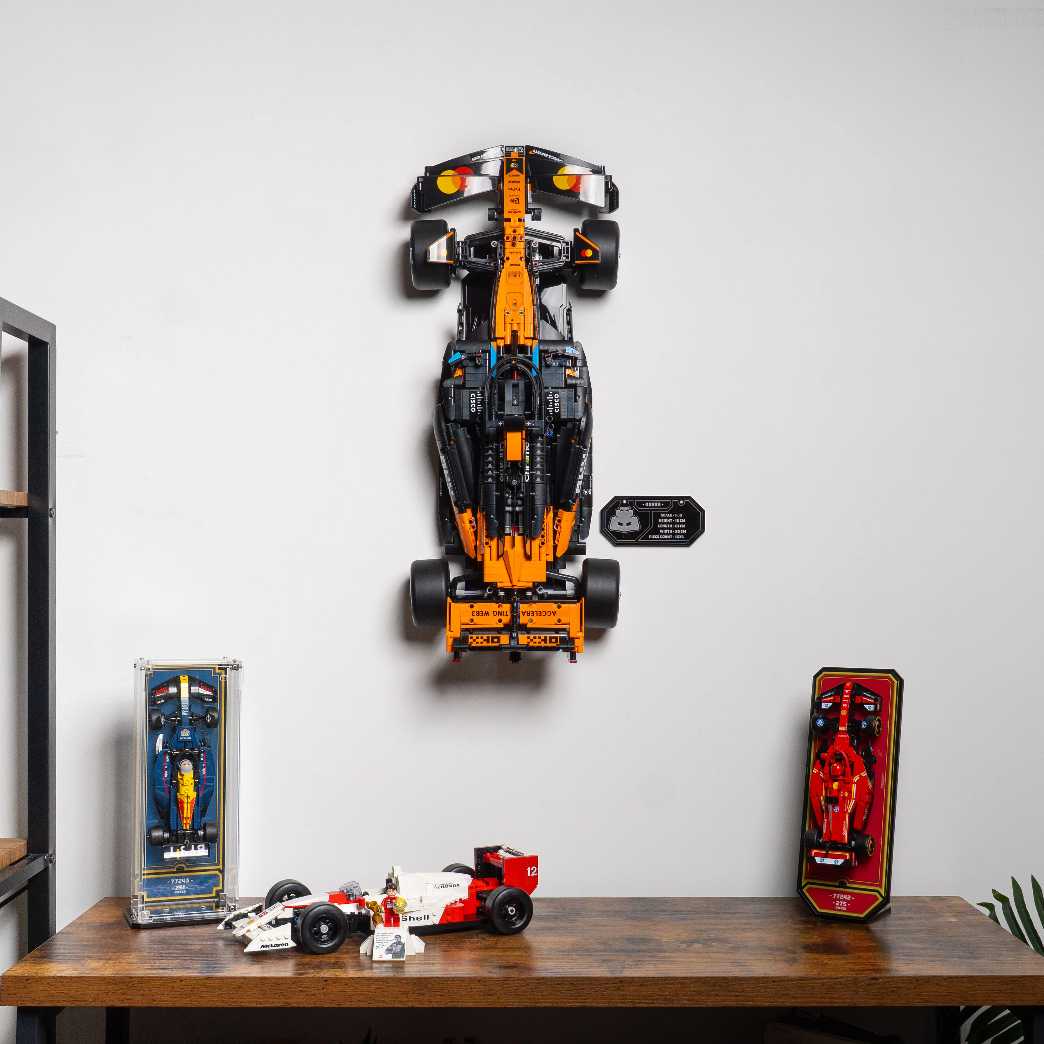 Wall Mounted Display Stand for LEGO® Technic McLaren MCL39 F1® Car (42228) - Image 12