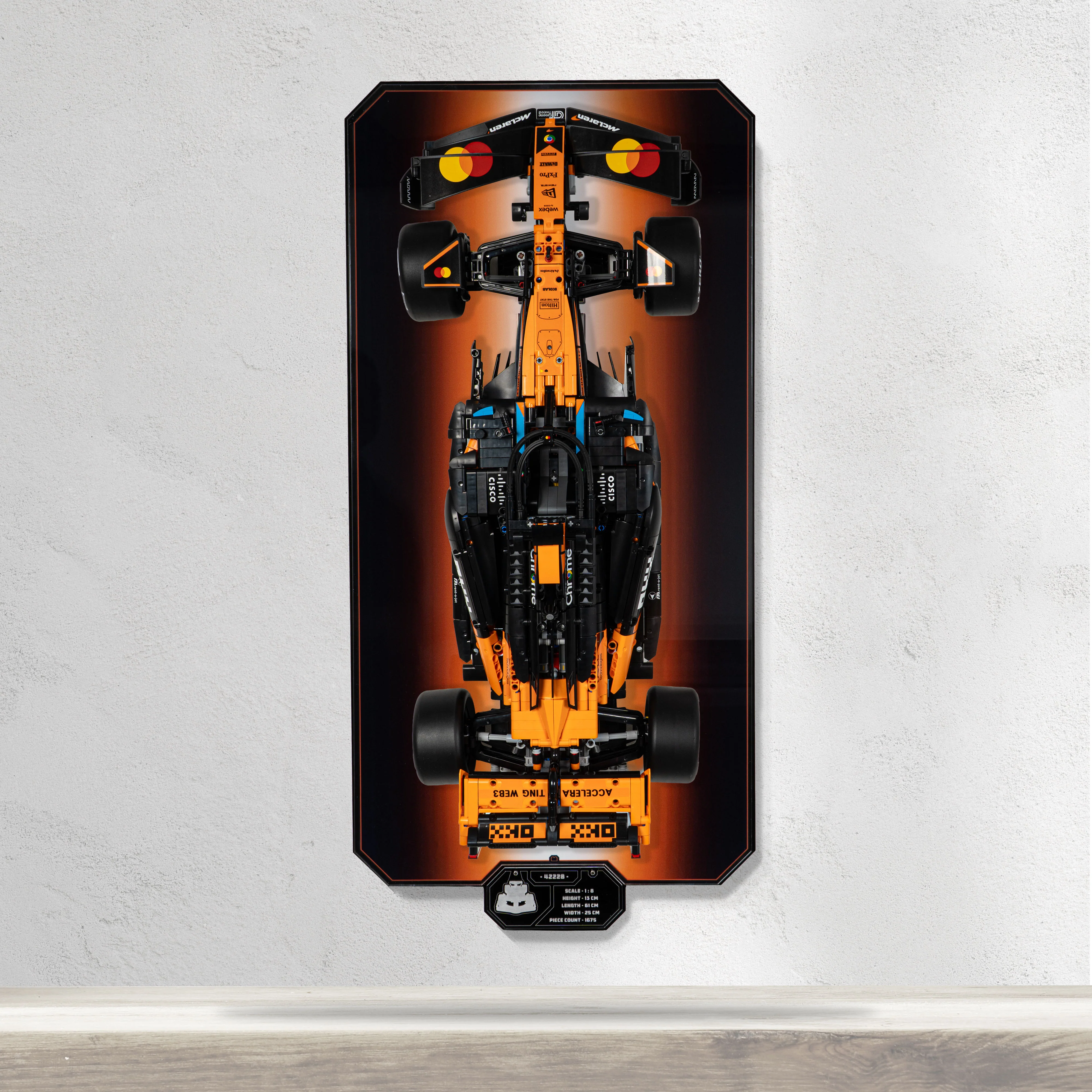 Wall Mounted Display Stand for LEGO® Technic McLaren MCL39 F1® Car (42228) - Image 2