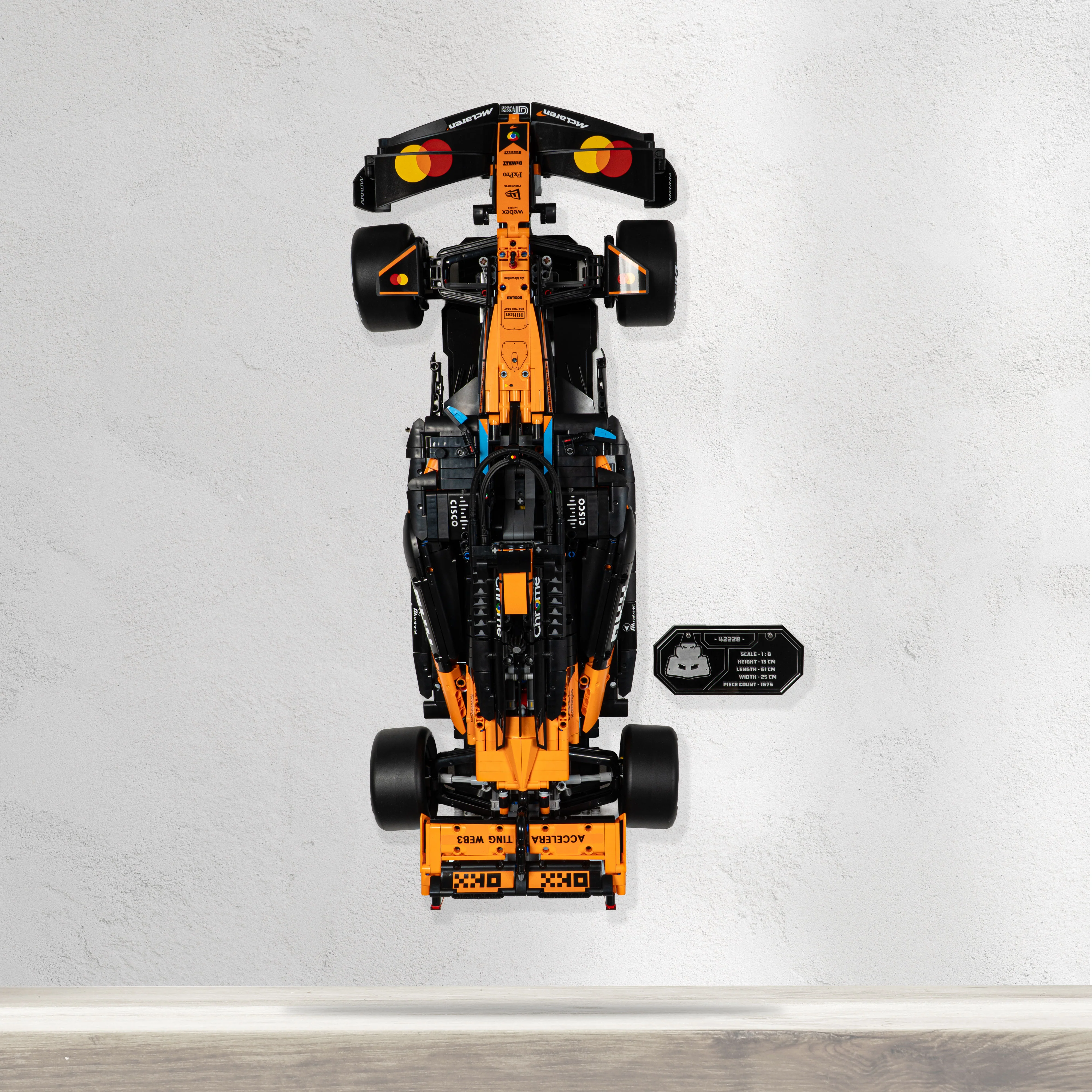 Wall Mounted Display Stand for LEGO® Technic McLaren MCL39 F1® Car (42228) - Image 6