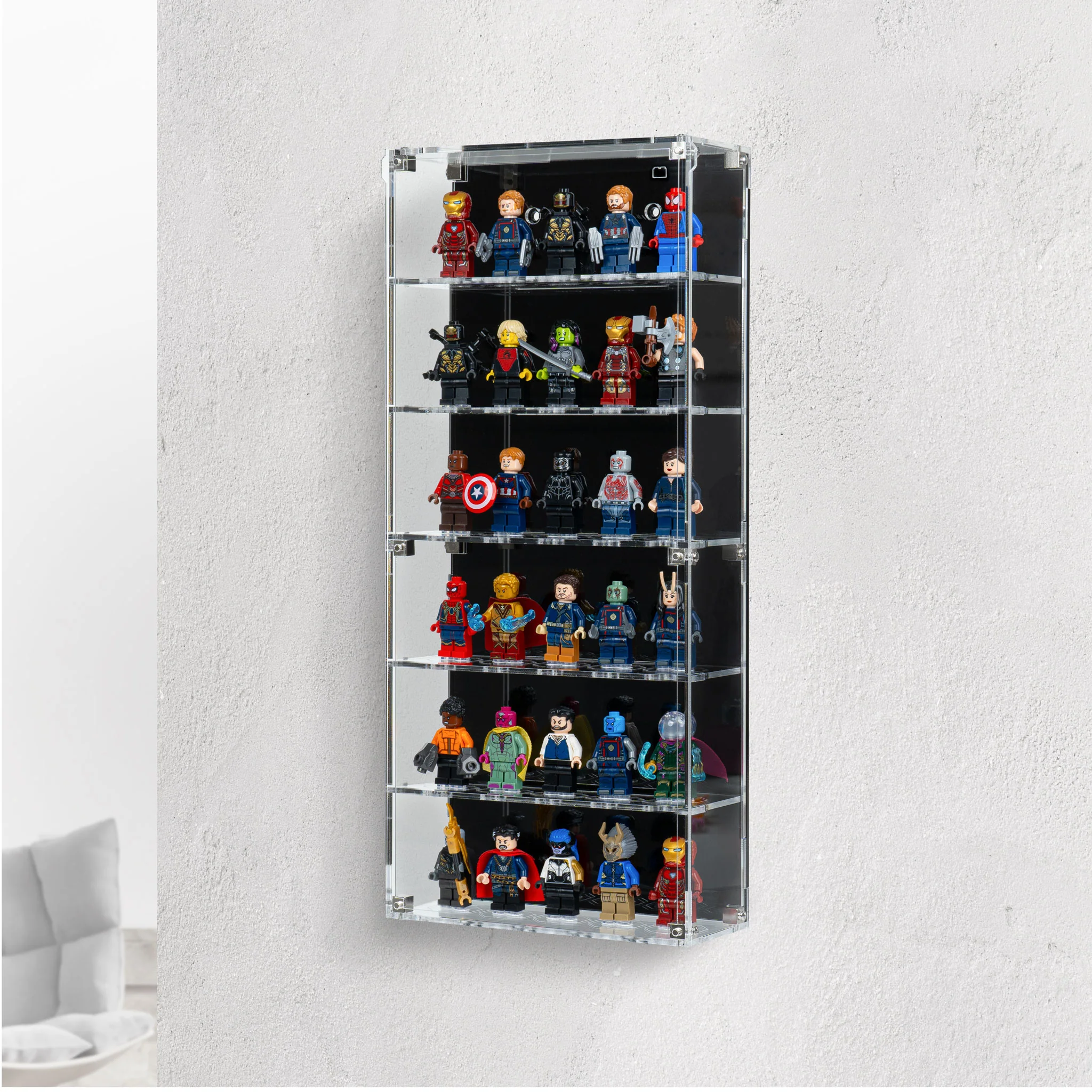 Wall Mounted Tiered Display Cases for LEGO® Minifigures - Image 2